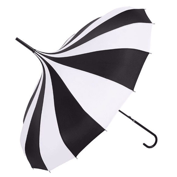 Catalyst Accessories - Catalyst Striped Pagoda Umbrella Parasol Gothic